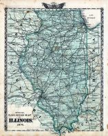 State Map, Illinois State Atlas 1876